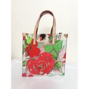 New Dooney & Bourke Clear Lunch Bag Tote Floral Multicolor